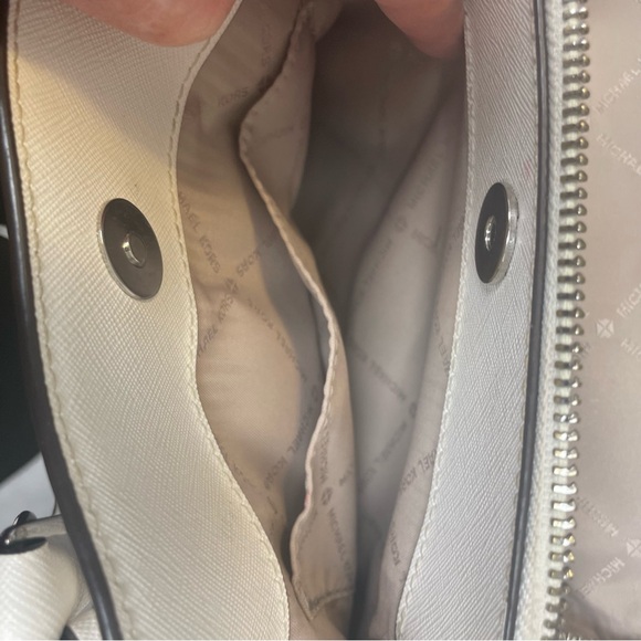 Michael Kors Camille small leather satchel optic white EUC - Picture 14 of 15